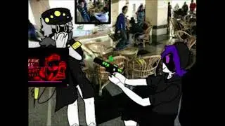 Murder drones cursed images with paranoia playing over it