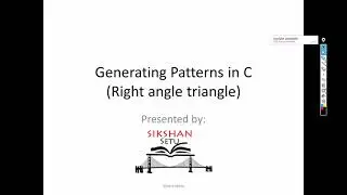 Printing pattern (Right angle triangle) using C