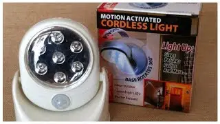 Беспроводной светодиодный светильник с датчиком движения Motion Activated Cordless Light обзор