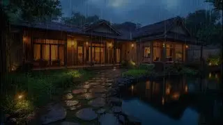 Soft Rain and Cricket Sounds | Deep, Restful Sleep with Gentle Rain and Night Crickets