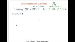 Simplify radicals part 1