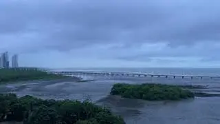 Relaxing Pacific View from Panama | Moody Sunrise, Cloudy Skies and Gentle Bird Calls 
