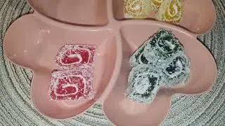 Asmr filling platter with Turkish delights||Filling platter with sweets #viral #trending #milliona