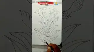 कनेर का फूल । very easy drawing #kaner #flower #shorts