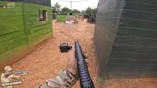 BRAZUCA AIRSOFT  JOGANDO COM A ESCOPETA VELITES III DE GAS