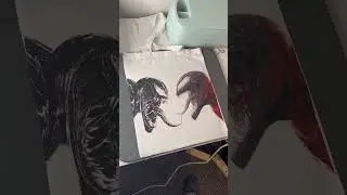 Venom & Carnage Tote Bags 🤩🖤 #marvelart #marvel #venom #carnage #totebag #handmadegift #artist