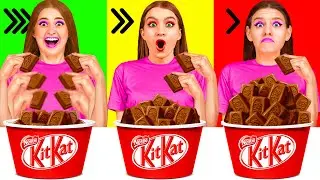 Быстрая Средняя или Медленная Скорость Еды Челлендж | Вкусные Кухонные Рецепты от Happy Funny
