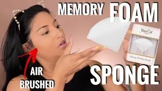 CRAZY MEMORY FOAM BEAUTY SPONGE! AIR BRUSHED SKIN!