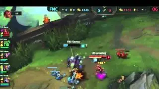 EU LCS Spring 2016 | FNC vs OG | FNC Gamsu 1v2 outplay