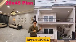 Small Villa Interior Design | 20x45 House Design | 100 Gaj House Design