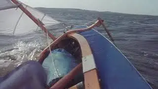 DDR Faltboot Segeln Kurs auf Hiddensee /Ostsee  bei Sturm