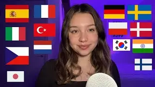 ASMR Whispering &ldquo;Relax&rdquo; in 20 Languages 🌍 Cupped Whispers & Tracing