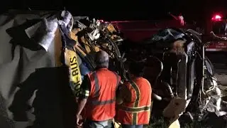 Track coach killed, students injured in Texas school bus crash