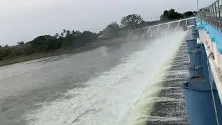 Water flowing out of Kallanai Dam&mdash;soothing sound, stunning view. A timeless sight #water #travel