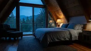Pure Comfort: Rain piano for sleep, warm wood bedroom, deep soul healing 🏔️