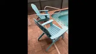 PolyTEAK King Size Adirondack Chair, Blue Adult-Size, Weather Resistant, Made from Special Formulate