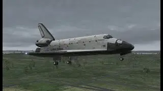 Space Shuttle Landing at KSEA (Hail & Crosswind) #swiss001landing