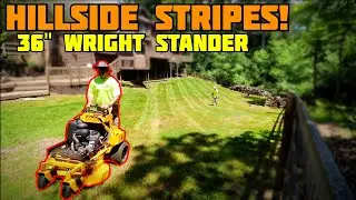 WRIGHT Stander Intensity vs. HILLS! Mowing vlog!