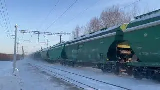 Siemens Er20 freight train in Voke station.