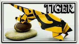 How to fold paper into a tiger | ⚜ EkeGami Art | Origami Animals