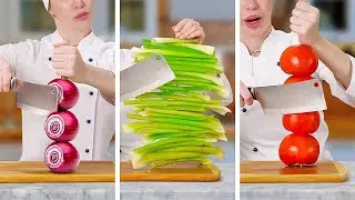 MACETES INTELIGENTES COM FRUTAS & LEGUMES | COMO CORTAR E DESCASCAR COMO UM PROFISSIONAL