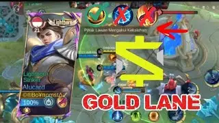 Alucard main di Gold lane dengan spell Aegis