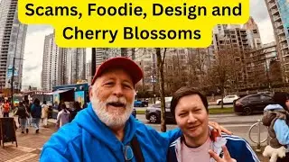 Scams, Foodie, Graphic Design, Comedian and cherry blossoms in Vancouver Canada with Darcy Shoults