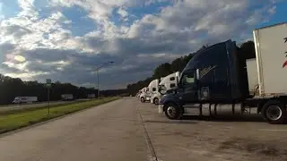 #750 Сон на весовой станции в Джорджии. Жизнь водителя грузовика с бортовой платформой.