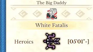 [MHFU] DLC HR 6 White Fatalis Heroics [Akantor Chaos Bow] | 05:01