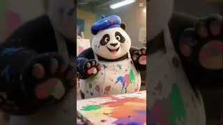 Panda Tries Painting&hellip; Total Disaster! 😂🐼🎨