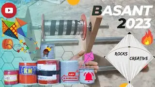 Kite Manja Fill on Charkhi | Firki | How to Roll Manja on Charkhi with Rolling Machine