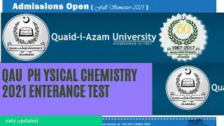 Qau Ms physical chemistry enterance test 2021