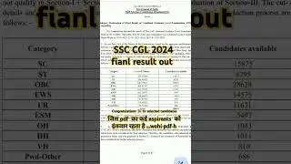 SSC CGL2024 final result PDF #ssccgl #cgl2024 #cgl #cglresult #aspirants #result #ssccgl2024 #ssc