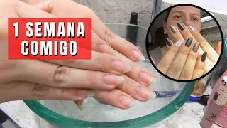 1 SEMANA COMIGO E MINHAS UNHAS | MOSTREI OS CUIDADOS E A ROTINA COM AS CUTÍCULAS
