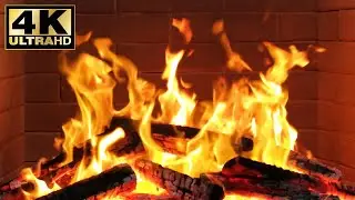🔥 4K Fireplace Sounds for Winter Dreams. 4K Fireplace Background. cozy coastal outdoor fireplace