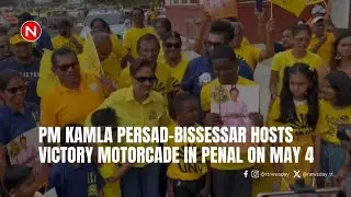Prime Minister Kamla Persad-Bissessar hosts  victory motorcade in Penal on May 4