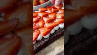 Treat yourself to a slice (or two!) of this Layered Strawberry Chocolate Cake. 💕🍓🍫