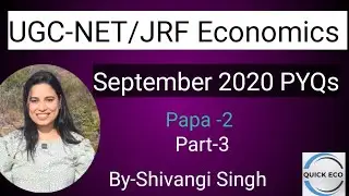 🎓 UGC NET Economics September 2020| Economics NET PYQs| Part-3 📘
