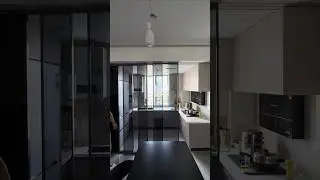 An exquisitely designed 5-panel aluminium sliding door #factory
