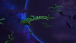 Necrons vs Tyranids! - Massive Battle, Skirmish Gameplay, Battlefleet Gothic Armada 2