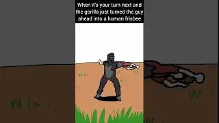 100 men vs 1 gorilla #animation #memes #100menvs1gorilla #funny #fyp #shortanimation