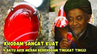 SANGAT GANAS LUAR BIASA ‼️ 4 BATU AKIK MERAH BERKHODAM TINGKAT TINGGI 