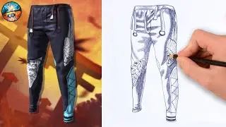 FREE FIRE DRAWING BLUE ANGELIC PANT - HOW TO DRAW FREE FIRE FF - Gambar Free Fire