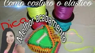 Costurando  elástico do biquíni néon com croche #dica