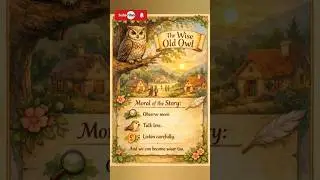 The Wise Old Owl #cartoon #trending #viral #shorts #kids #story #anime #kidsvideo #education #funny