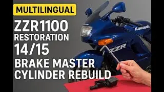 Front brake master cylinder rebuild kit replacement. ZZR1100 Restoration (14/15). MULTILINGUAL
