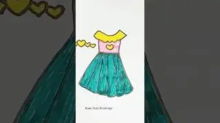 How to Draw Cute Doll Dress #cute #shortsart #youtubeshorts