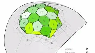 Planar polygons on a complex surface - an agent based approach