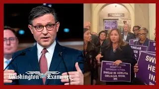 Майк Джонсон реагирует после того, как демократы &laquo;штурмуют&raquo; его офис