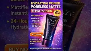 24-Hour Poreless Matte Skin 😍 | HD Prep Hydrating Primer 🔥 Sale Day Deal!#poreminimizer #skincare